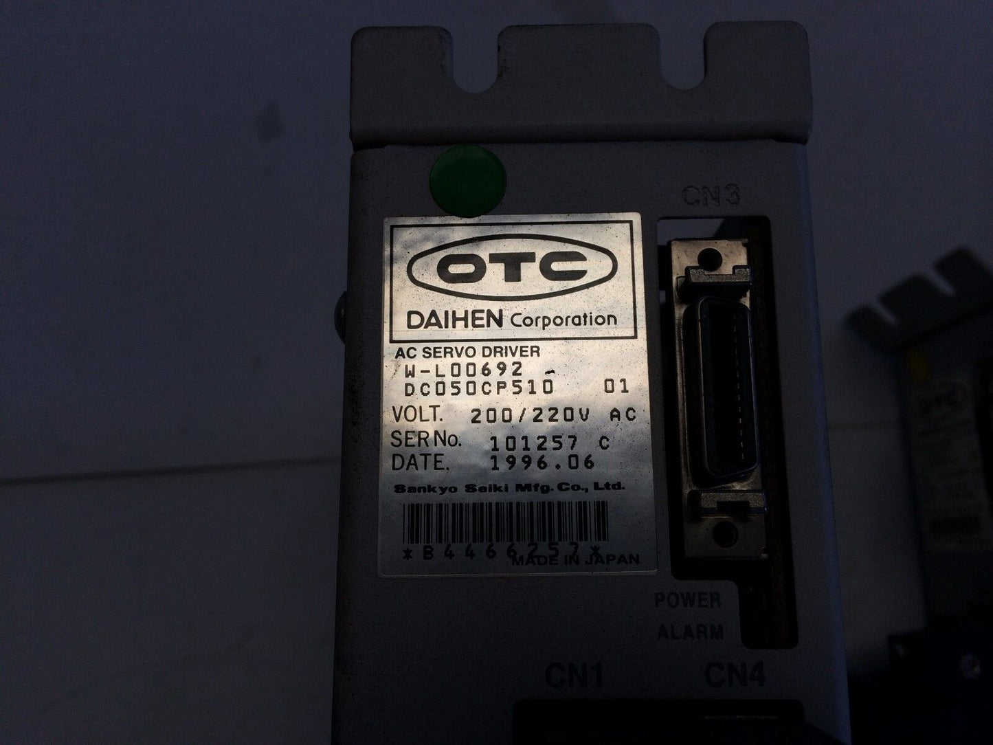 Otc Daihen Otc W-L00692,Dc050cp510 Ac Servo Drive,200/220 Vac,W-Loo692,Fg