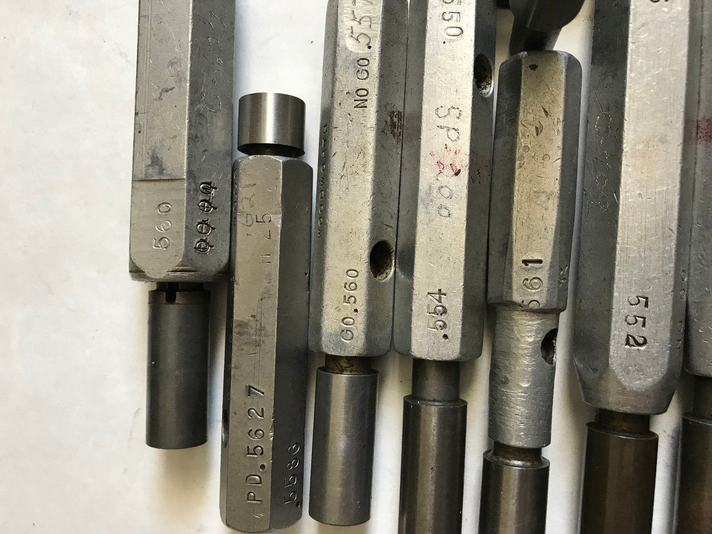 Lot 13 The Pipe Machinery Go No Go Plug Gage 550,.560,.555,.558,560,.545,.561,Et