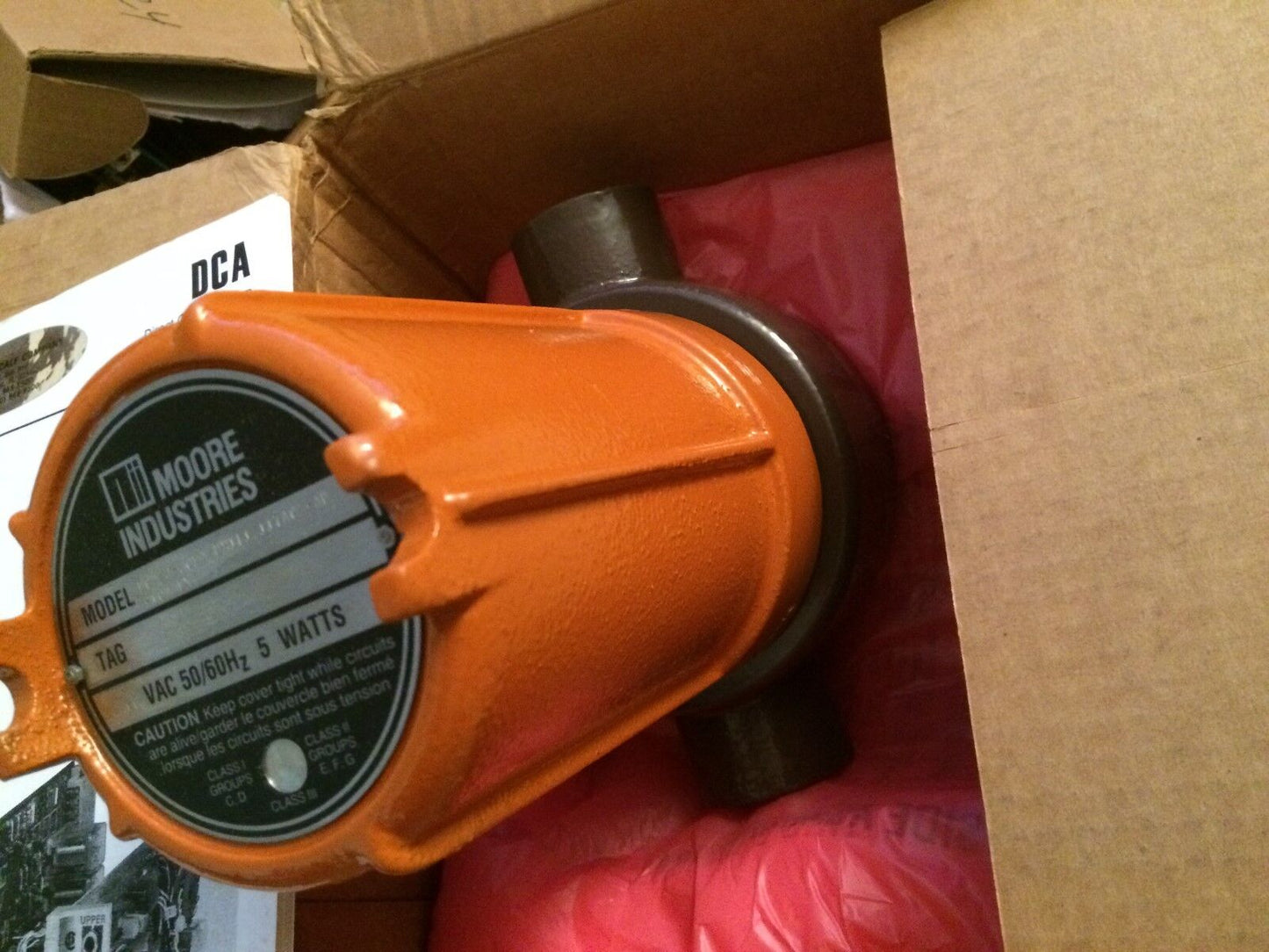 New 1 1/4 Moore Ind Current Alarm 5W,Ca/4-20Ma/Dh1l1/117Ac-Ad-10A Ex,117Vac,Et