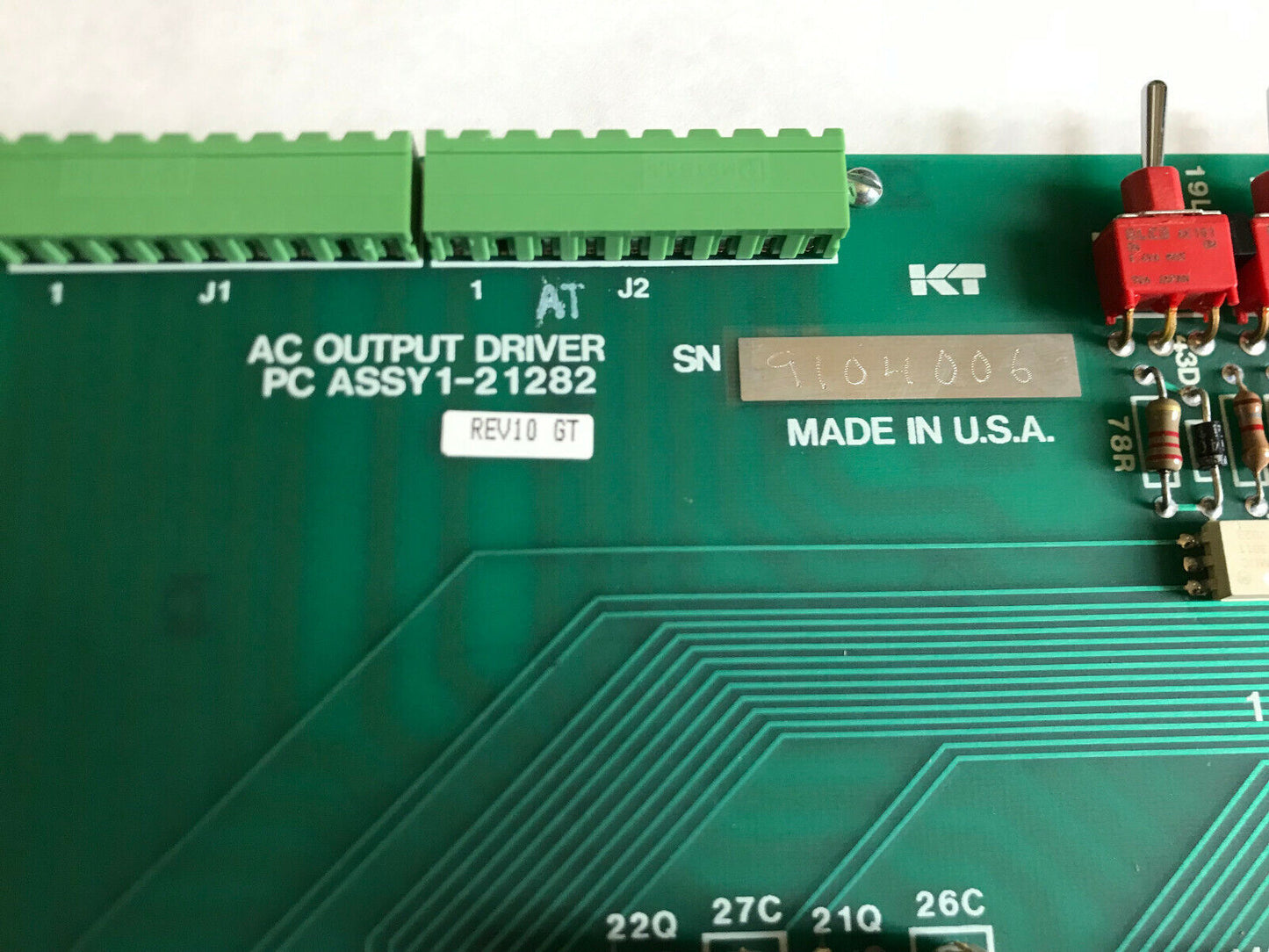 Kt 1-2182 Ac Output Driver Board Ac Output Driver Pc Assy 1-21282 135103,Sl