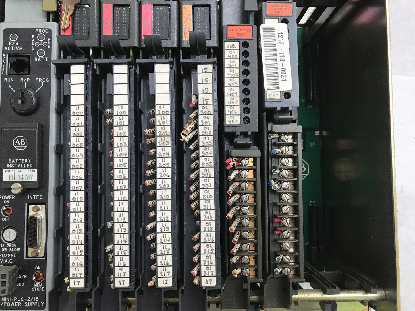 Allen-Bradley 1771-A2b Plc-2 System 1771-Wd, 1772-Lxp Mini-Plc-2/16 1771-Oad,Tf