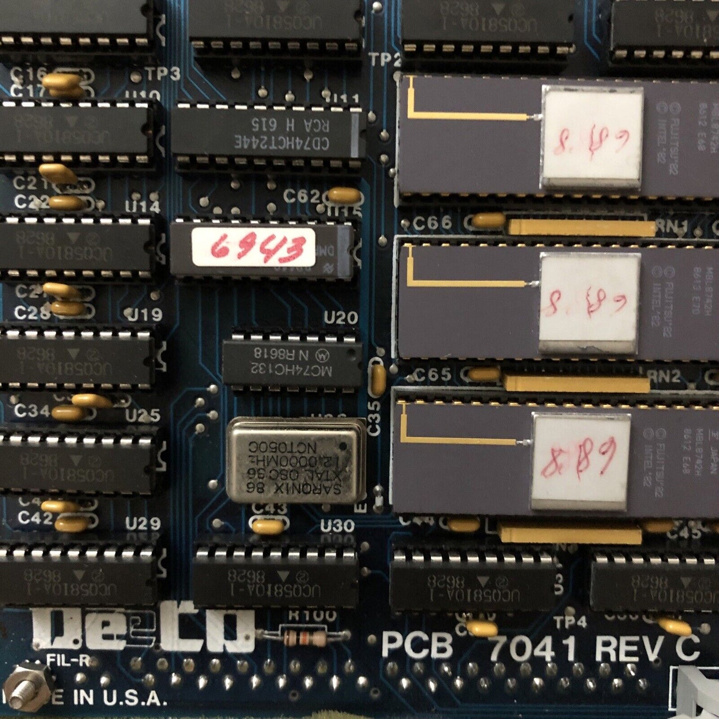 Deco De/640A,7041 Rev C,De/640 A Lcd Display Panel,Encoded Programs Pcb 7041,Cr