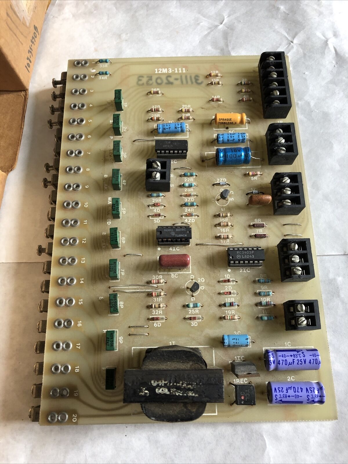 Electro Flyte 12M3-111 Bomac Pc Control Board,13S1-111,3111-2053 ,Fm