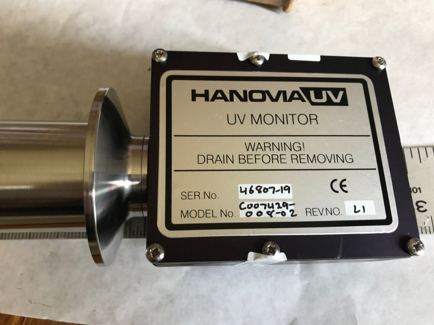 New Hanovia C007429-008-02,Uv Coo7429-008-02 Precision,Calibrated Uv Monitor,Su