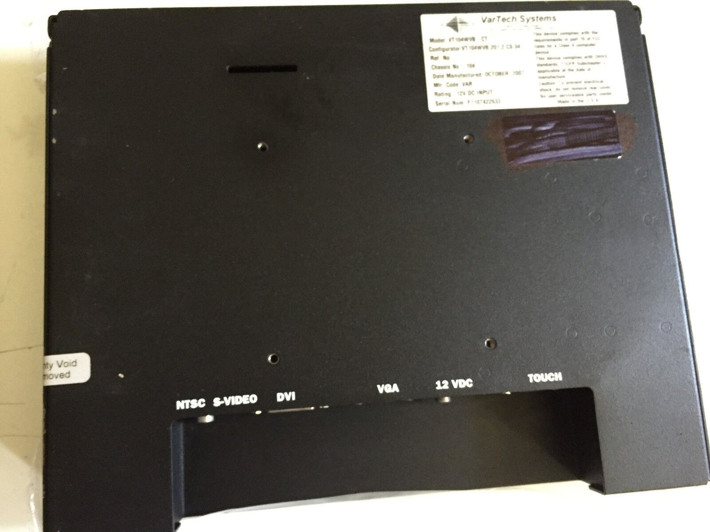 Vartech Vt104wvb-Ct Display Panel Lcd 10.4" Capacitive Touch 12,Var Display,Bd