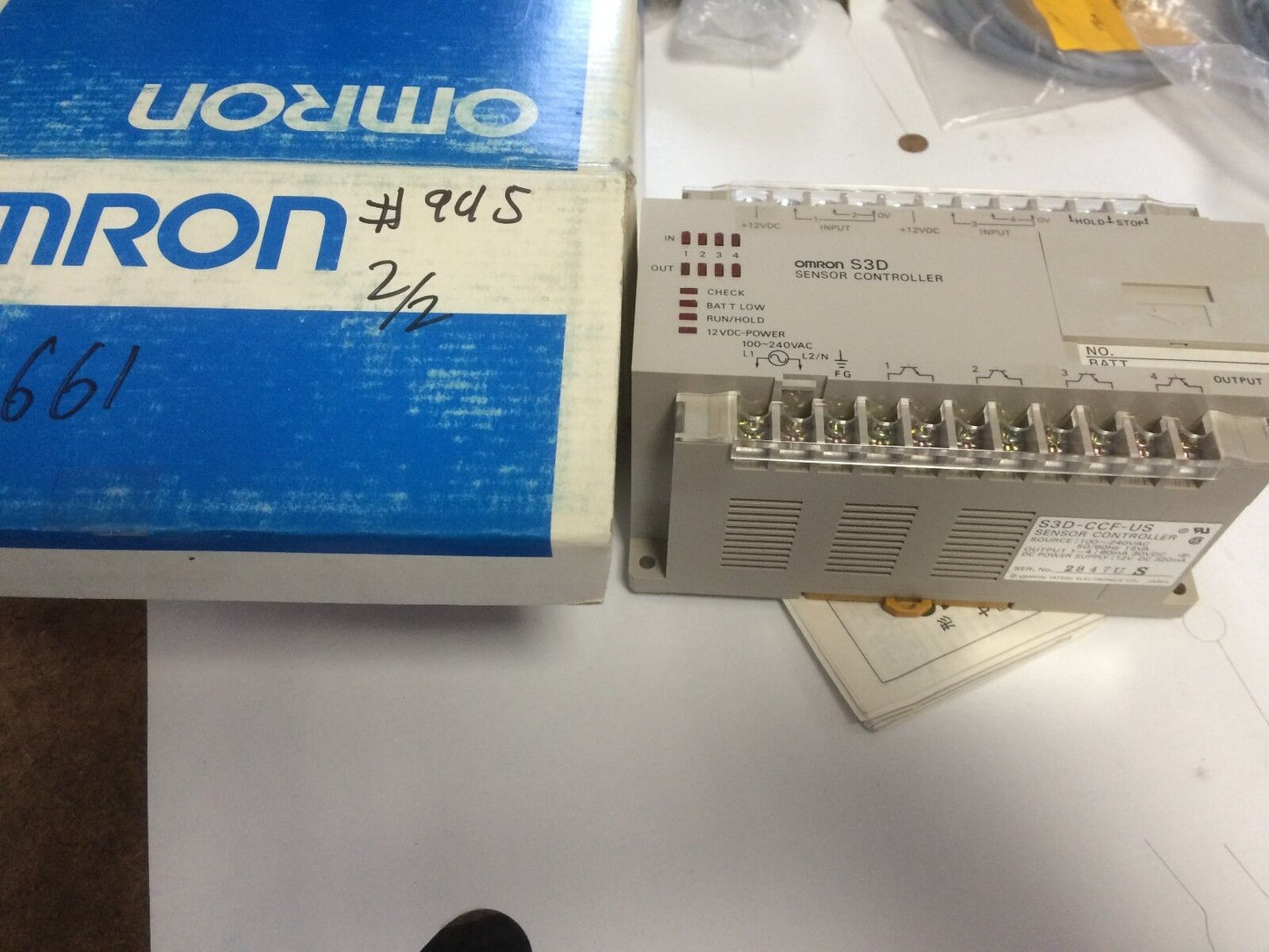 New Omron S3d,S3d-Ccf-Us Sensor Controller 20I/O 12In 8Out 100-240Vac,Bu,Hl,Fc
