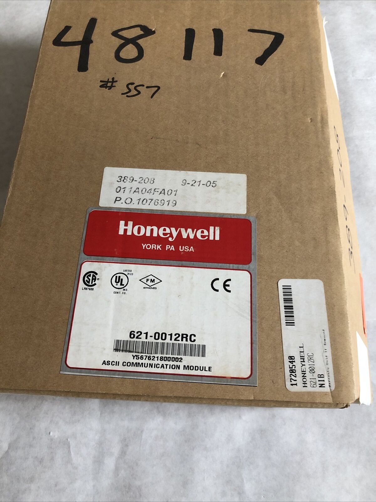 New Honeywell Communication Module Ascii 621-0012 Rc,Comm Module,De