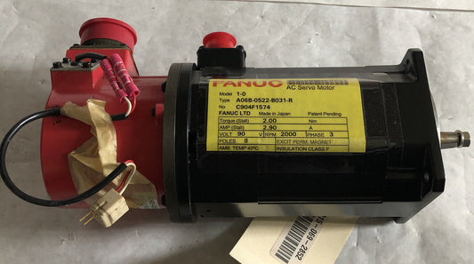 Fanuc A06b-0522-B031-R,Fanuc 1-0 Ac Servo Motor,90V,2000Rpm,Repaired,Bx