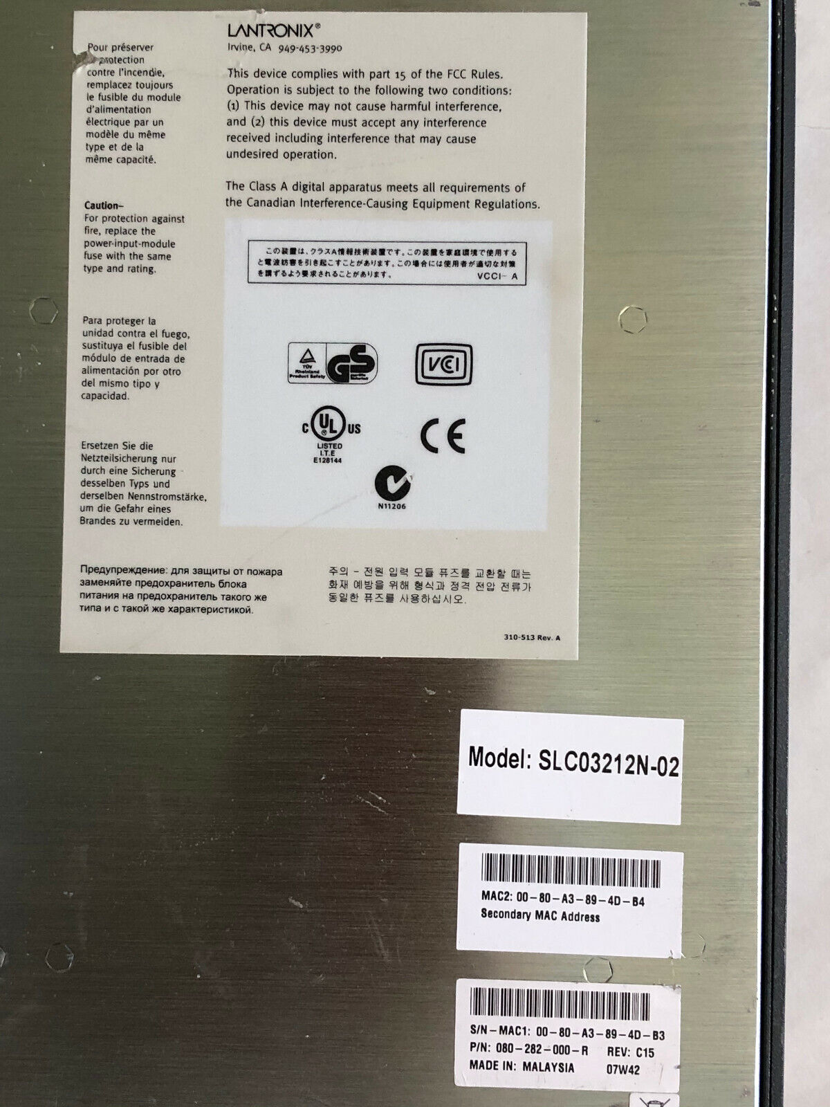 Lantronix Sl C03212n-02,Slc03212n-02,Securelinx Slc32 Secure Network Server,Ch