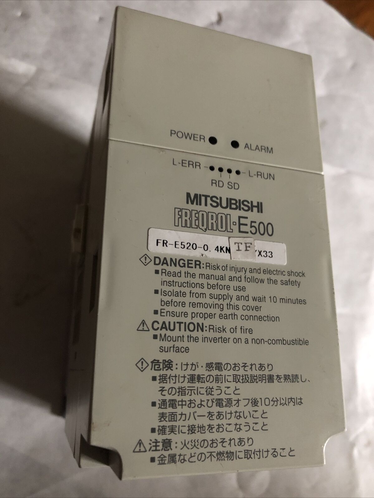 Mitsubishi Freqrol-E500, Fr-E520-0.4Kn Tf 3Ph Ac Drive 0.4Kw Inverter,Bw