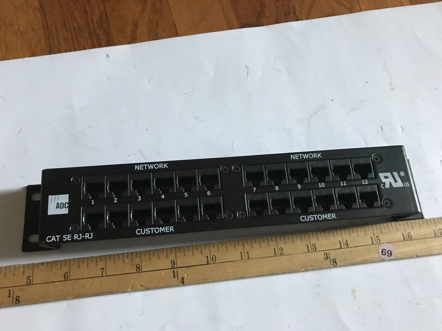 New Adc Adcpw125e 12 Port Network Patch Panel Rack Mount 5E Rj-Rj, Plc Board,Em