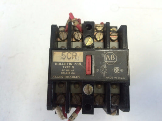 Allen Bradley 700-N400a1 C,700-M400a1 C,700 Control Relay 120V Coil Type N,Eb