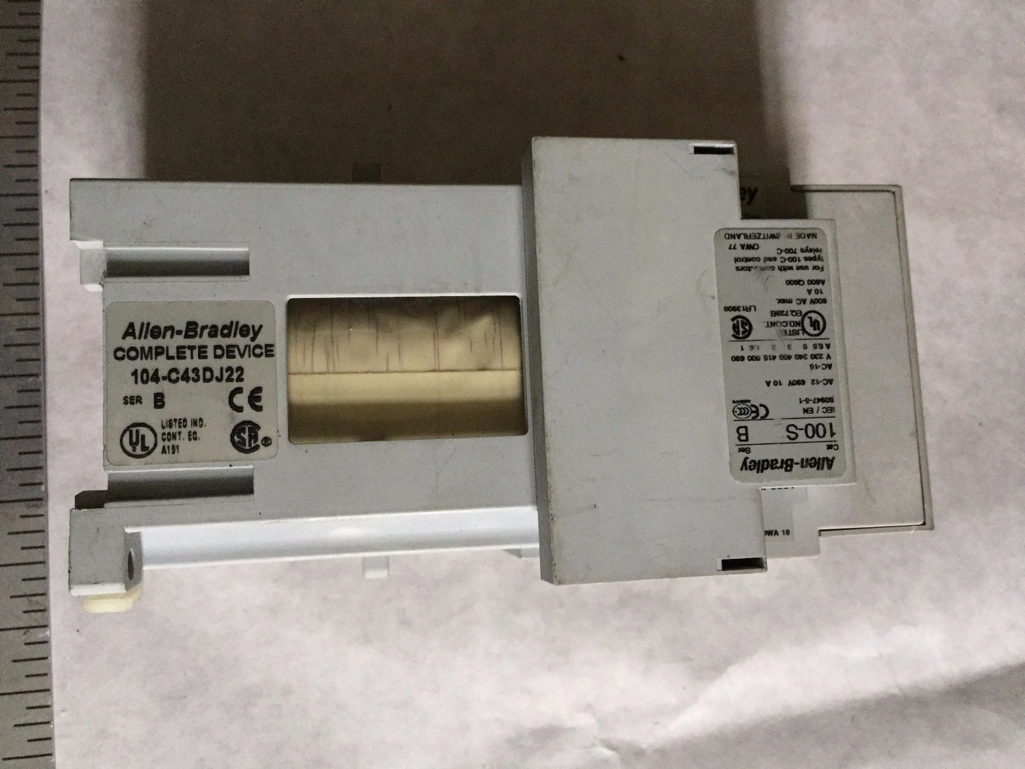 Allen Bradley 104-C43dj22,100S,Allen Bradley C43 Reversing Contactor,24V Coil,Bm