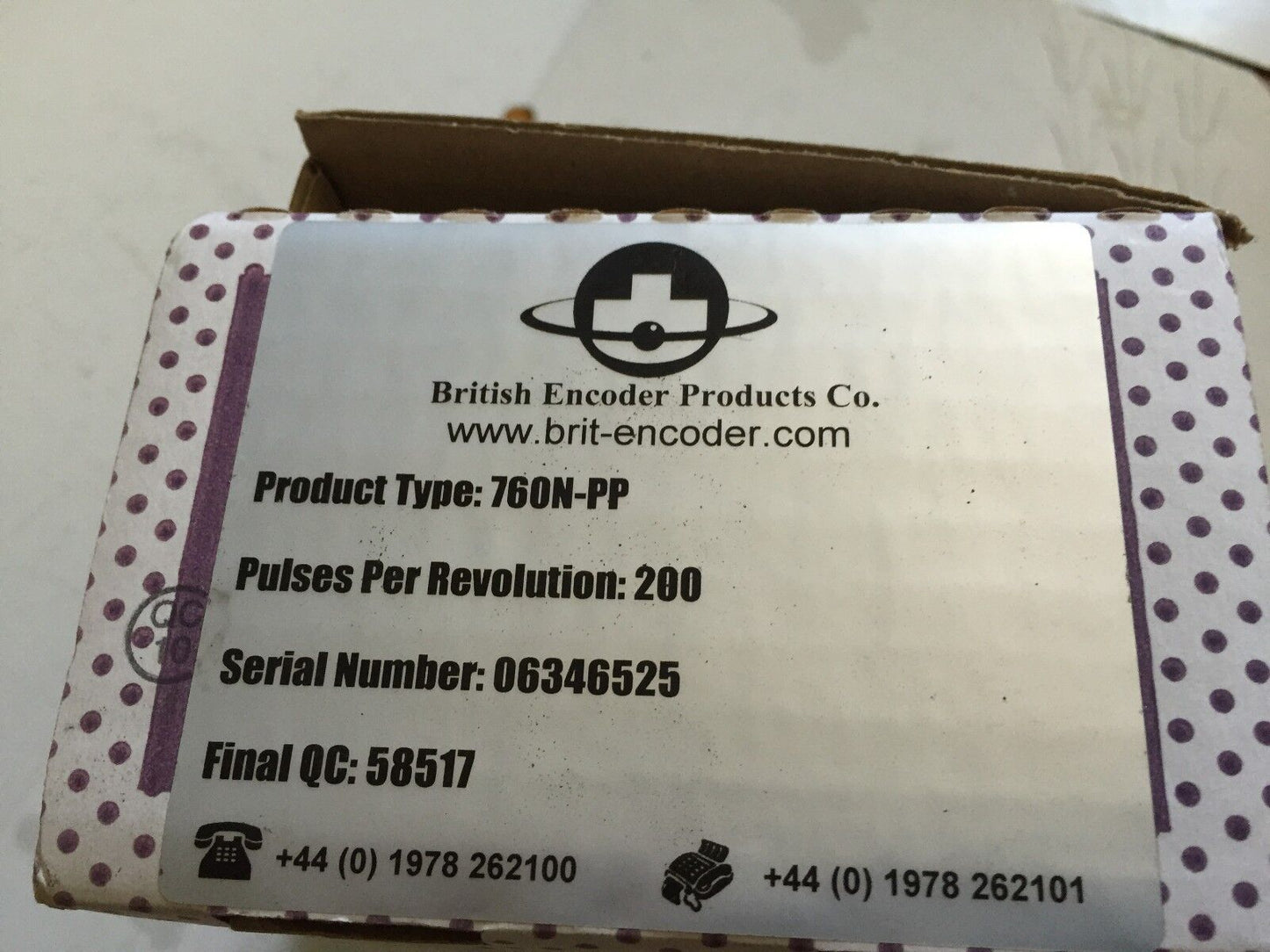 New British 760N-Pp Encoder Encoder,760N Pp,Ee