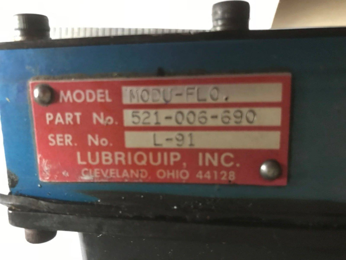 Lubriquip Modu-Flo 521-006-690,Lubriquip Modu-Fl0 Lubrication System,Ei