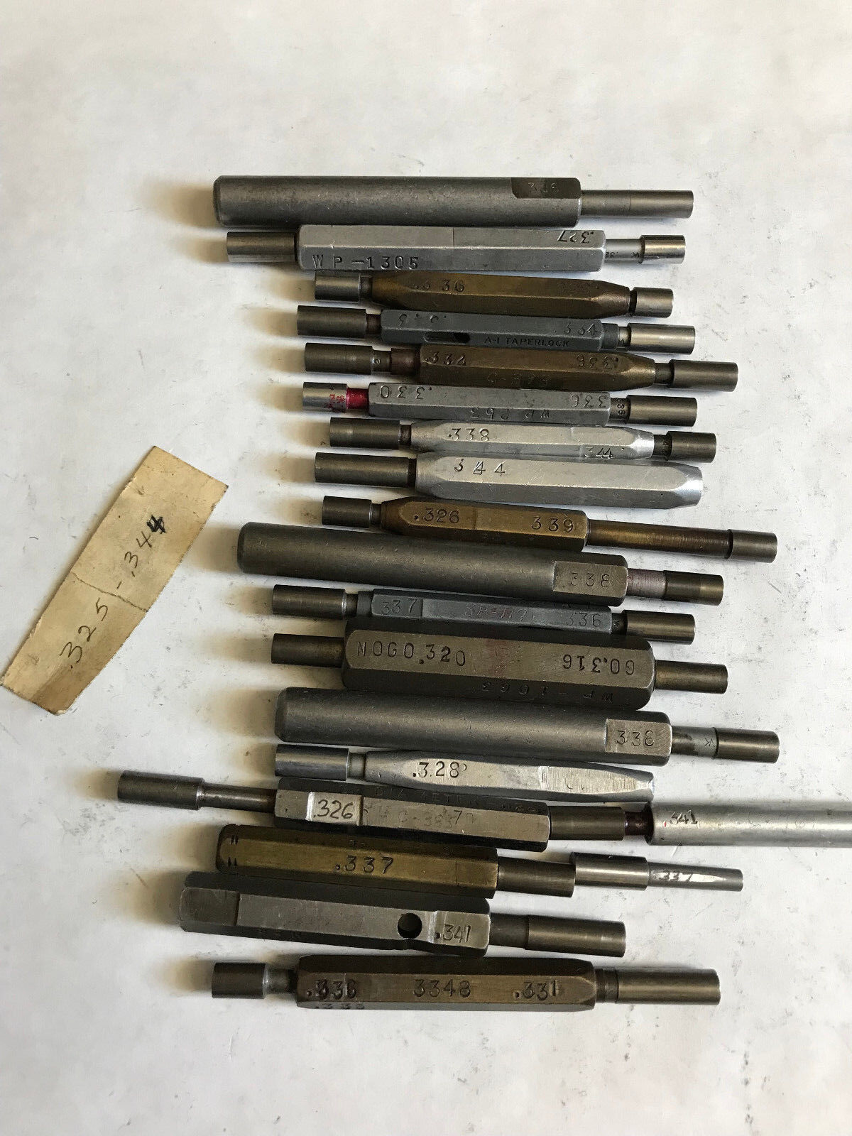 Lot The Pipe Machinery Go No Go Plug Gage .327,.334,.328,.338,.341,.326,.343,Et