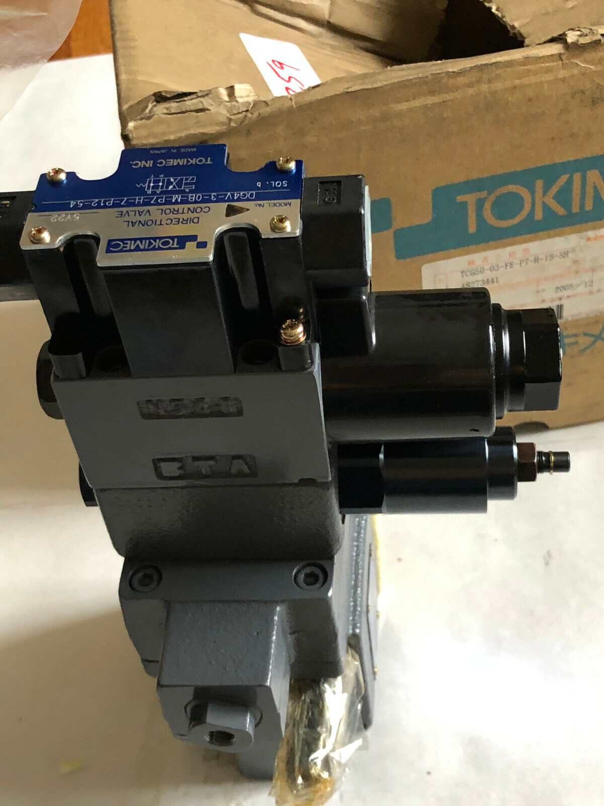 Tokimec Tcg50-03-Fe-P7-H-15 Sh,Dg4v-3-0B-M-P7-H-7-P12-54,Tgmsl-3-L-50 Valve,Ex