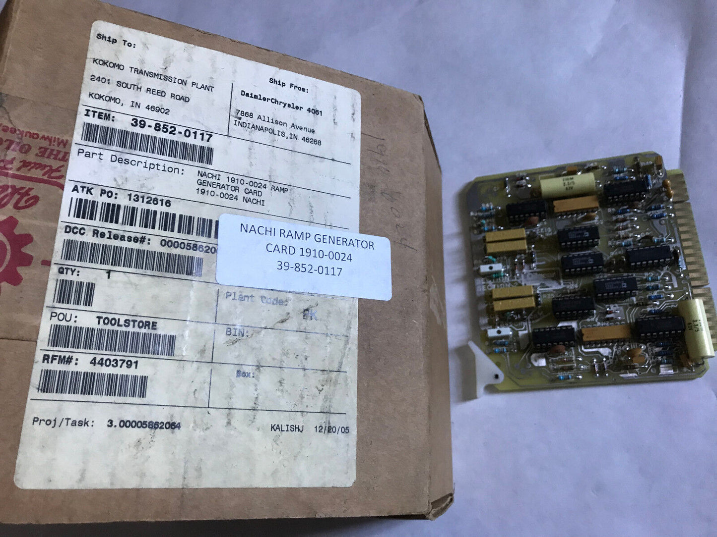 Nachi 1910-0024 Oilgear L404844-502 Ramp Generator Module 39-852-0117,L404844,Sa
