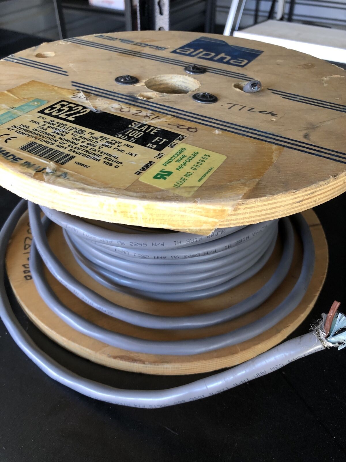 New Alpha Wire H1,5522,30' Cable 18Awg Shielded Per Ft,045951,Ll701846 Csa,Gha