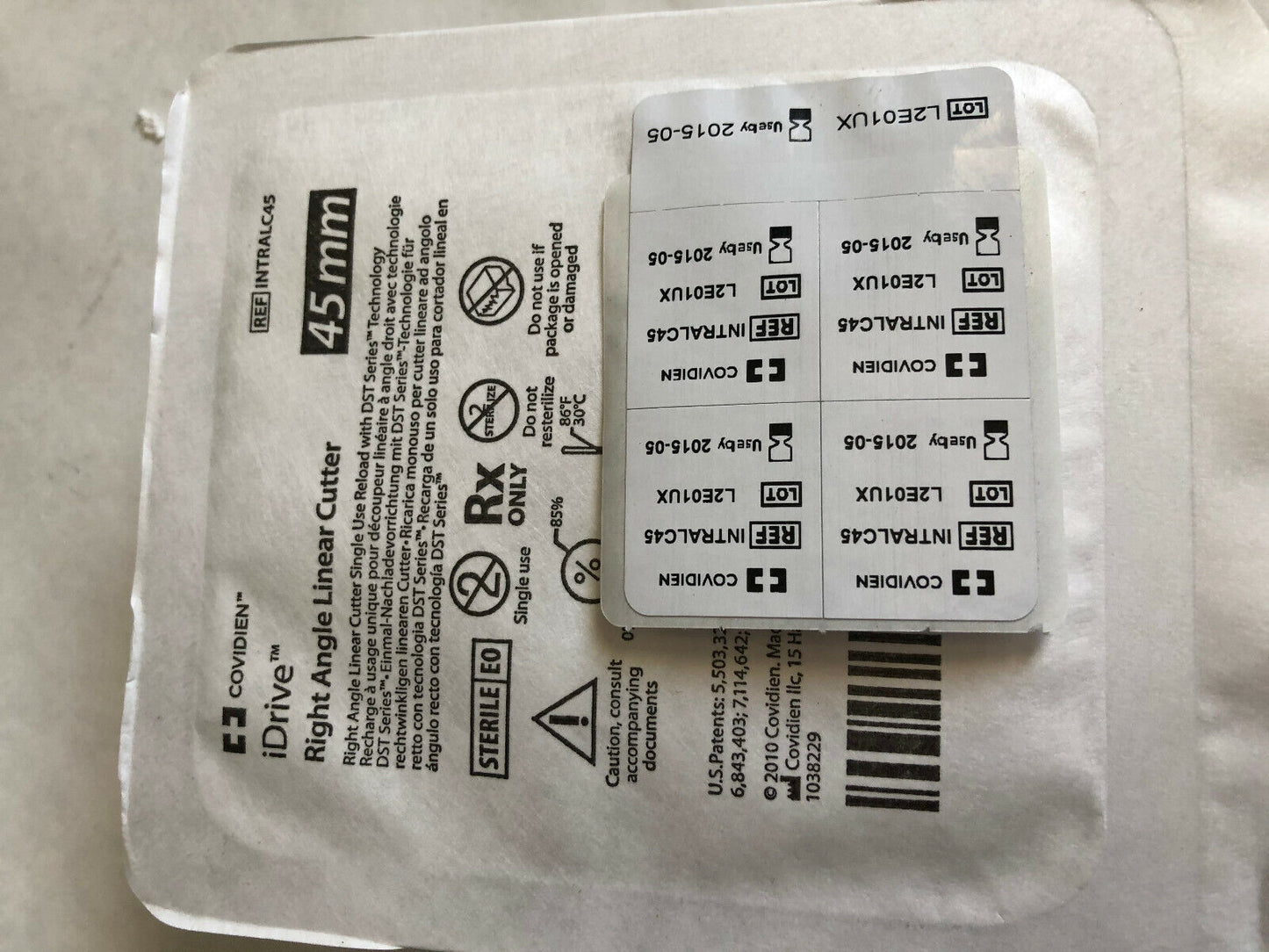 New Covidien Intralc45 Idrive Right Angle Linear Cutter 45Mm,Idrive,Ek