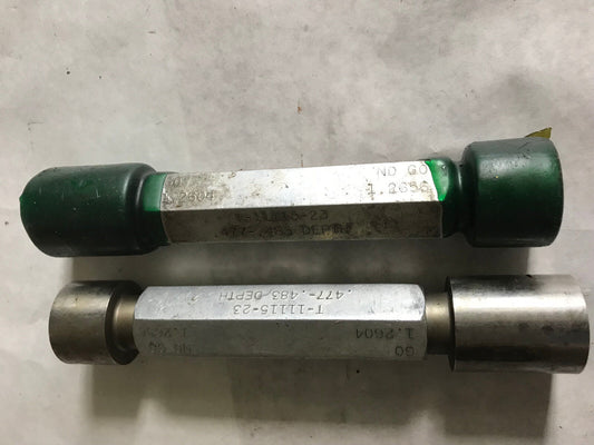 Lot 2 The Pipe Machinery Inspection Gage Go No Go Plug Gauge 1.2604 1.2656,Et