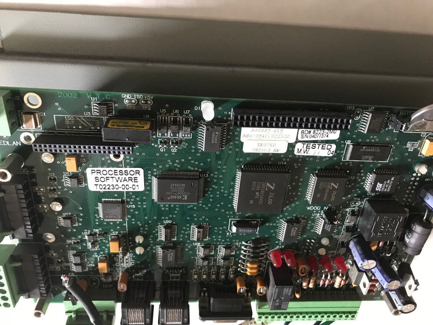 Milling 8223-2M0,2002 Wtc Interface Panel As03391619,Software T02230-00-01,Ec