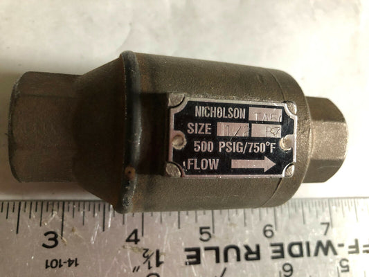 New 1/2" Npt Nicholson Ta 501 Thermostatic Steam Trap 500 Psi ,Se