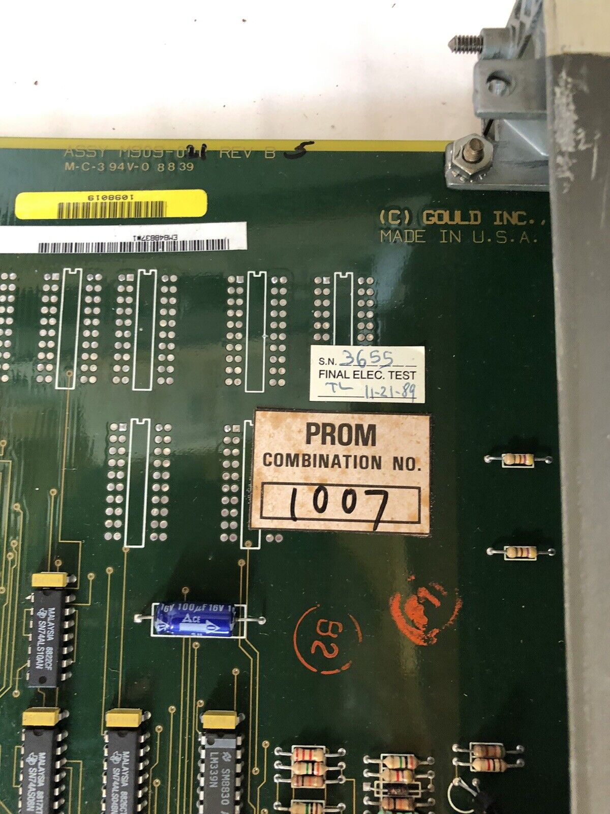 Aeg M909-000 Revb,M909 Memory Module 32K 200I/O Modicon Amm909 001,Bs,Dh