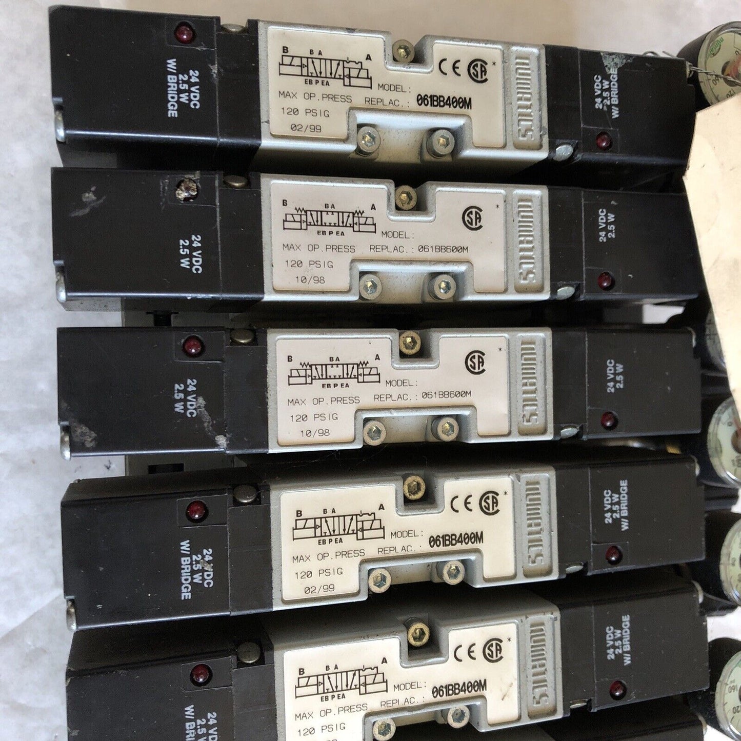 Numatics 061Bb600m,061Bb400m Solenoid Valve,062Rs715j,24Vdc 2.5W,Am