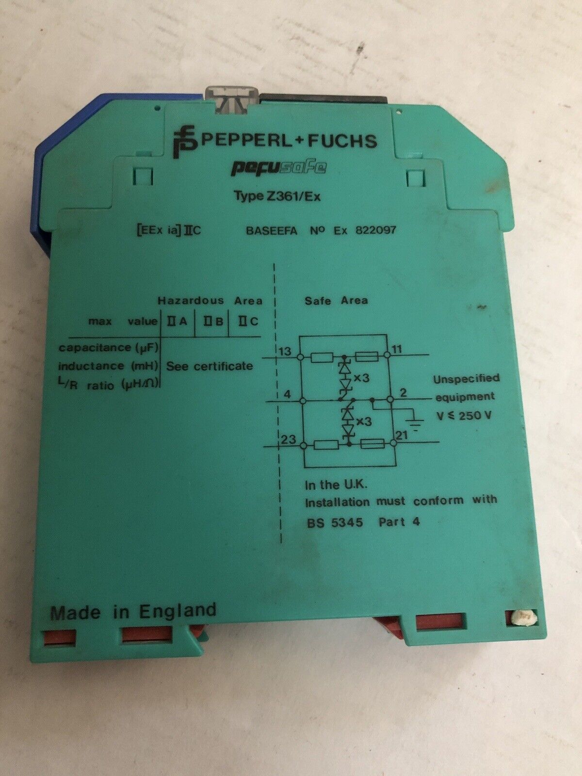 Pepperl & Fuchs Z361/Ex ,Ex822097   Barrier Device,Cs
