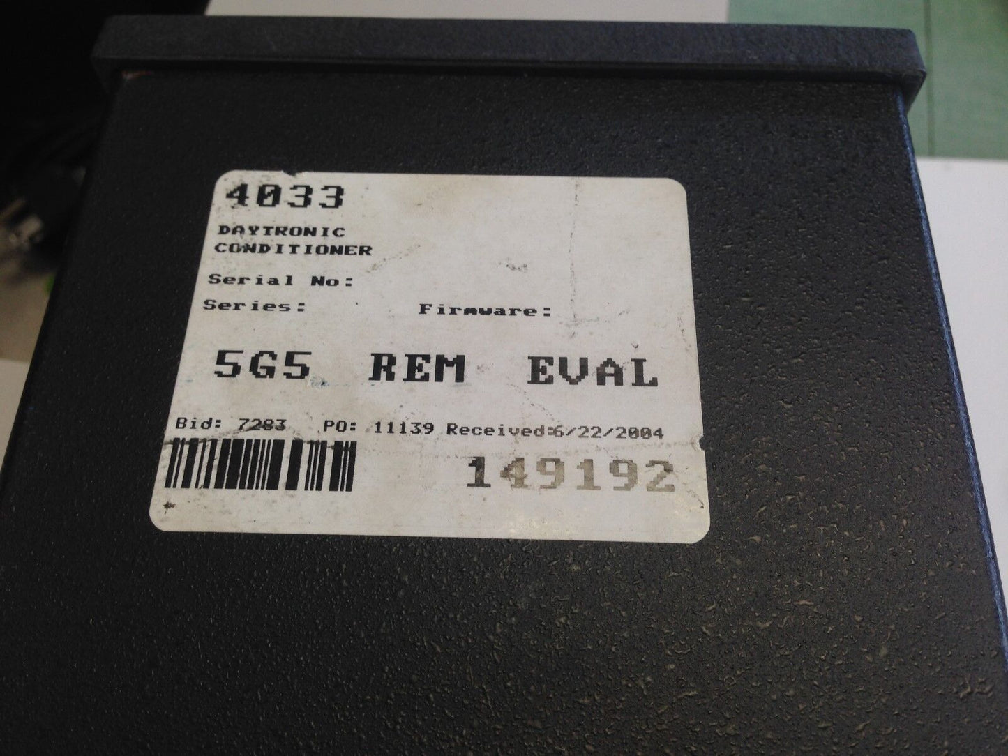 Daytronic 4033 Controller W/Data Acquisition 2X Eddy Current Inpu 4033X1,De