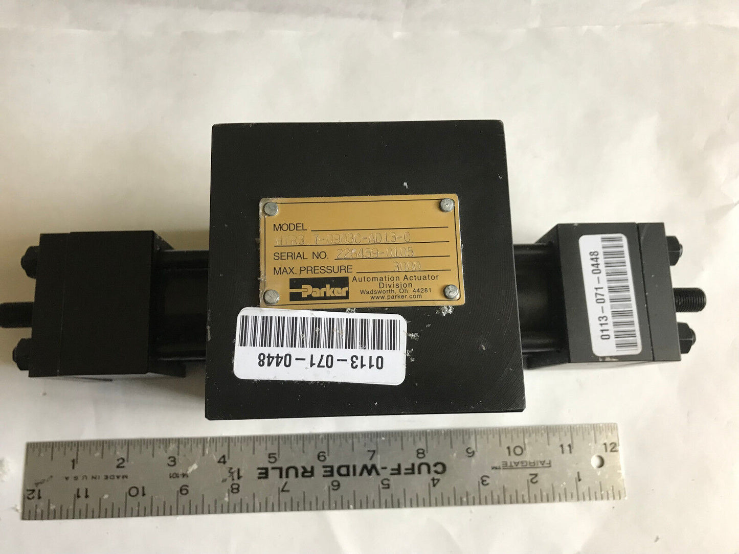 Parker Htr3 7-0903C-Ad13-C Hydraulic Rotary Actuator Htr3 90* Rotation,Htr3,Et