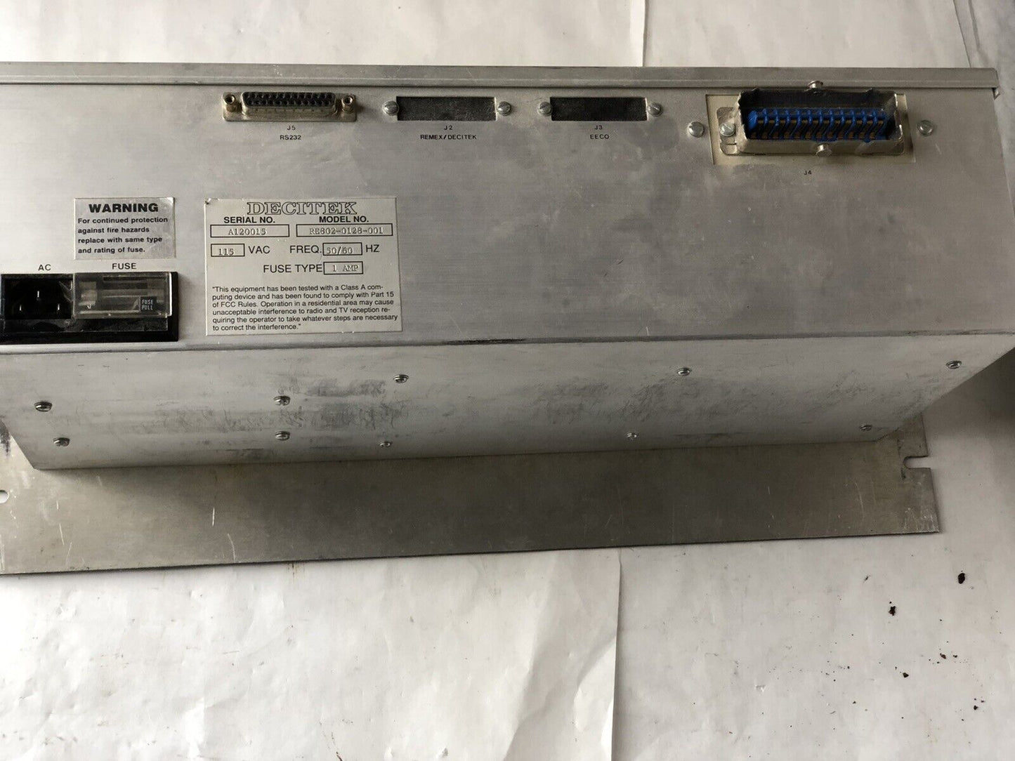 Decitek Re-800 Cnc Tape Reader Replacement Re802-0128-001,Dh