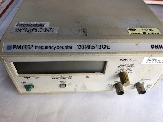Philips Pm6662/011,Pm6662 Frequency Counter,120 Mhz/1.3 Ghz,Nc 9446 066 62011,Fe