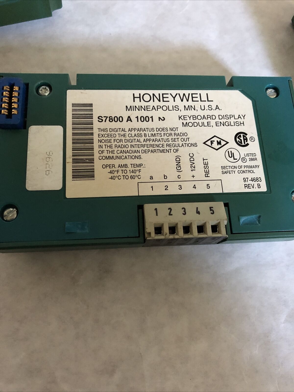 (Holders Damaged) Honeywell S7800a 1001 English Keyboard Display S7800a1001,Cy