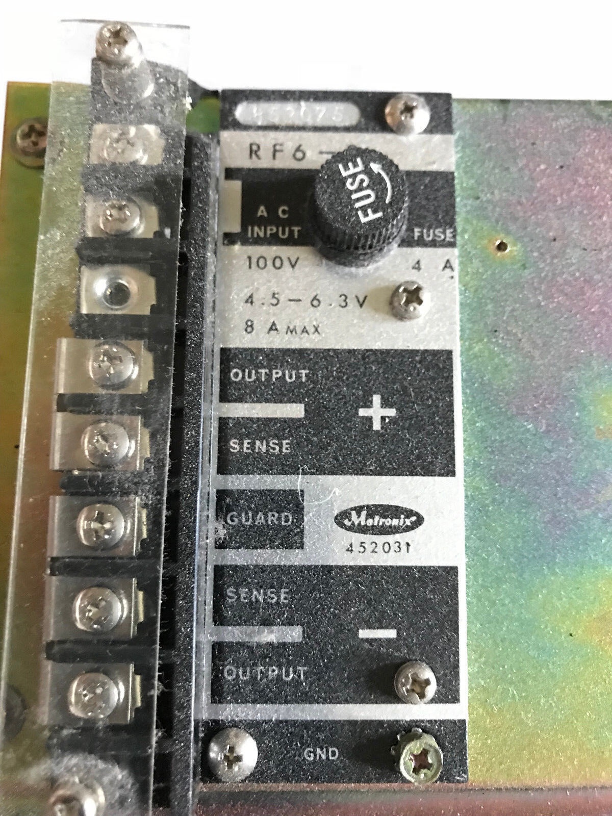 Metronix Rf6-8 Metronix 452031 Rf6-8 4.5-6.3Vdc Power Supply,Es