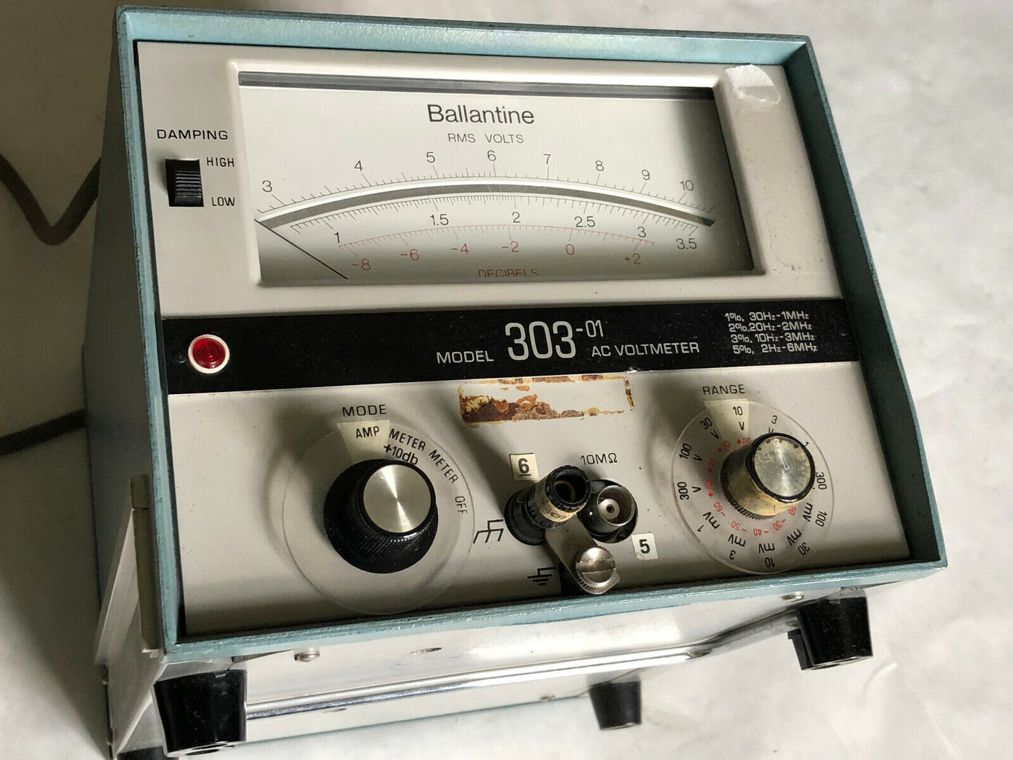Ballantine 303-01,303 Model 303-01 Ac Voltmeter Controller,Em