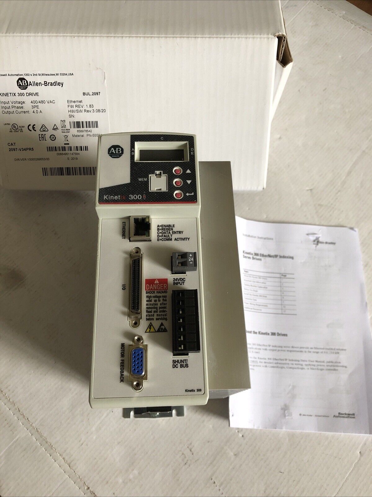 New Allen Bradley 2097-V34pr5 Kinetix 300 Servo Drive,2097 V34pr5,2097-V34pr5,Cr