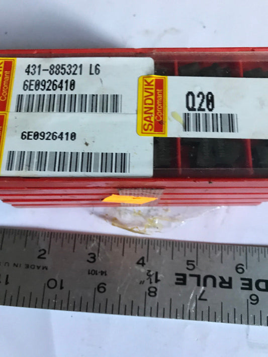Lot 10 Sandvik 431-885321 L6,6E0926410 Insert Holders Clamps,Em