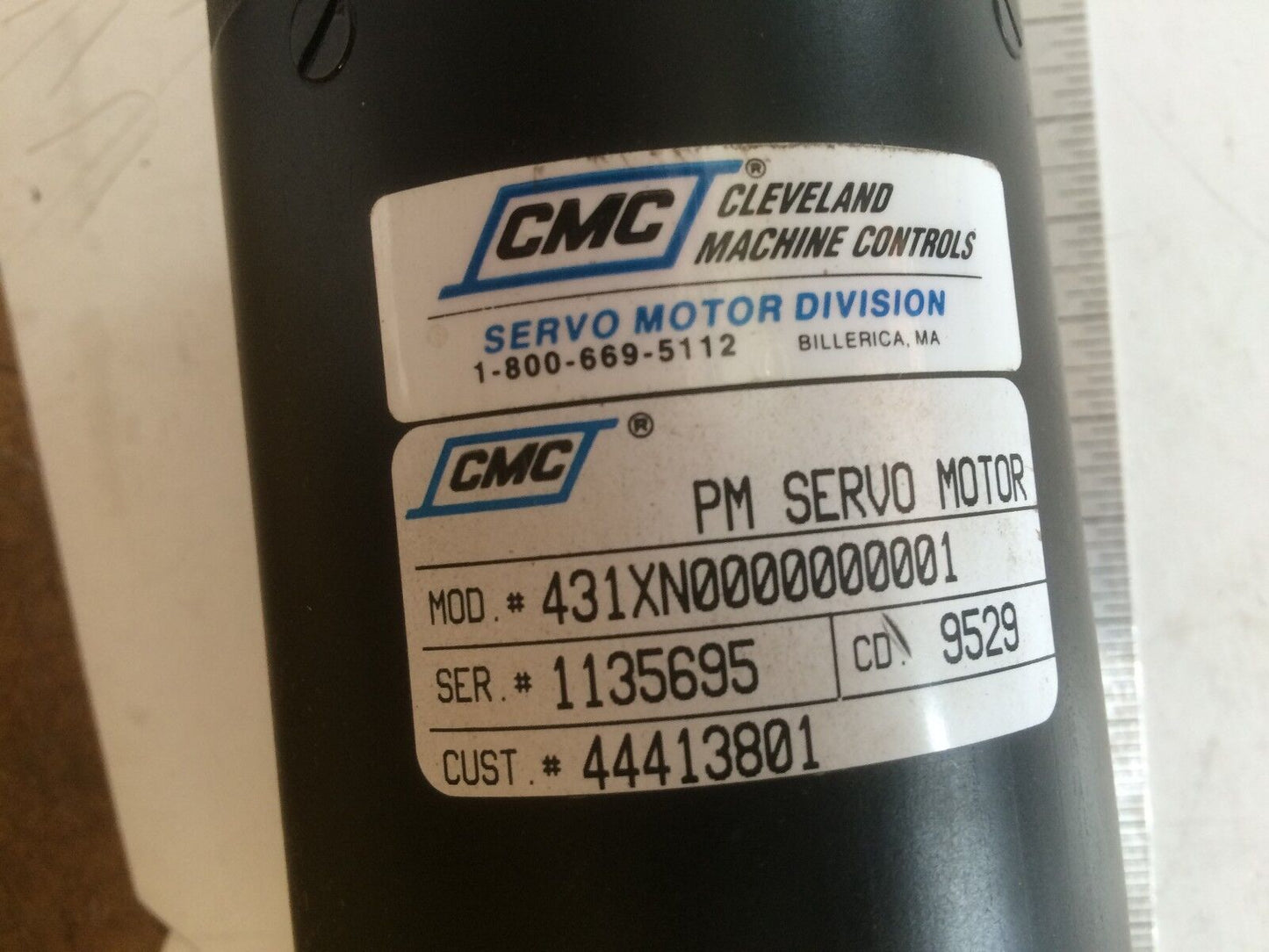 Cleveland Acm4000, Cmc 431Xn0000000001 Pm Servo Motor, .5" Shaft Dia,Bg