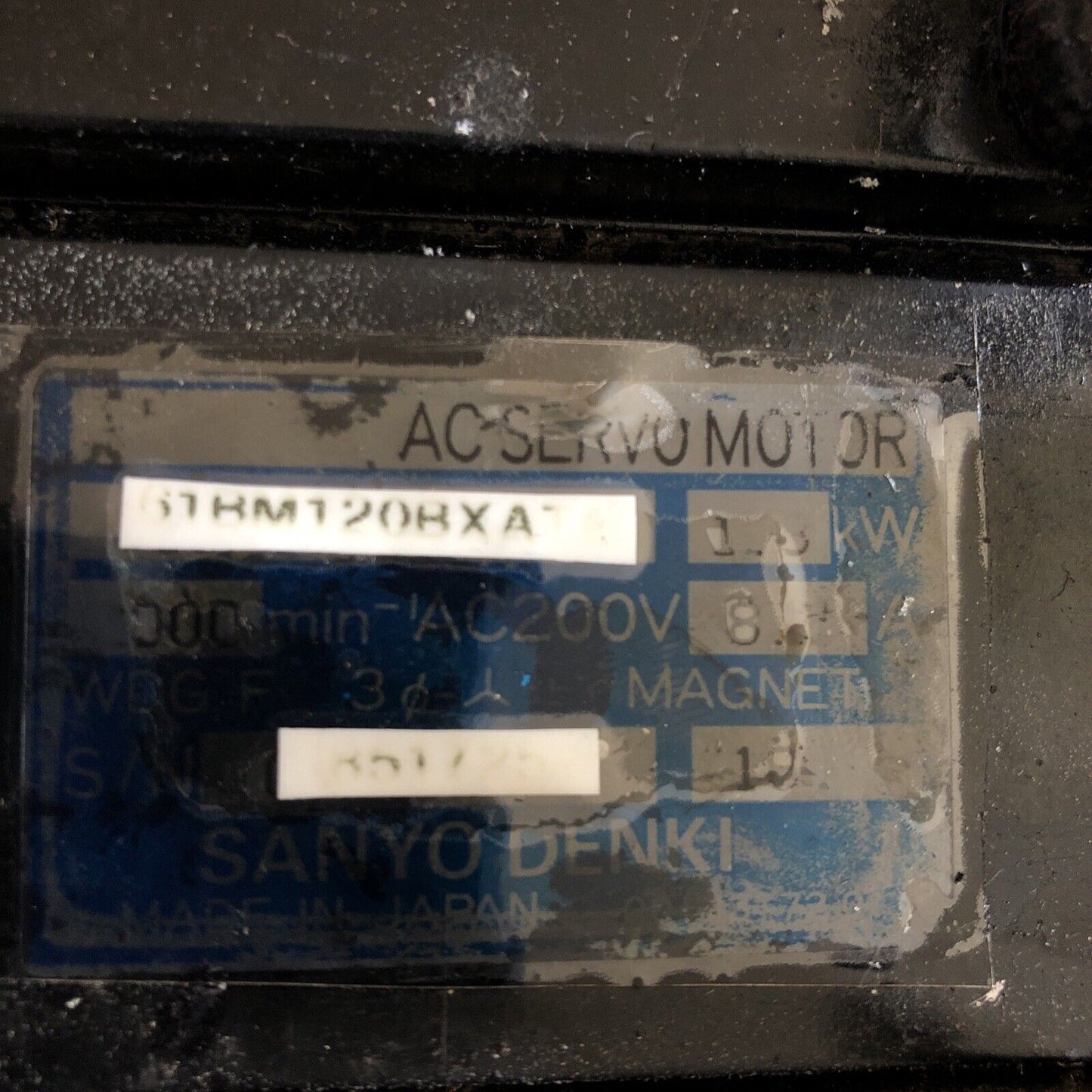 Sanyo Denki 61Bm120bxat0 Ac Servo Motor,1.3Kw,8.5A,Ac 200V,61Bm120 Bxat 0,Bi