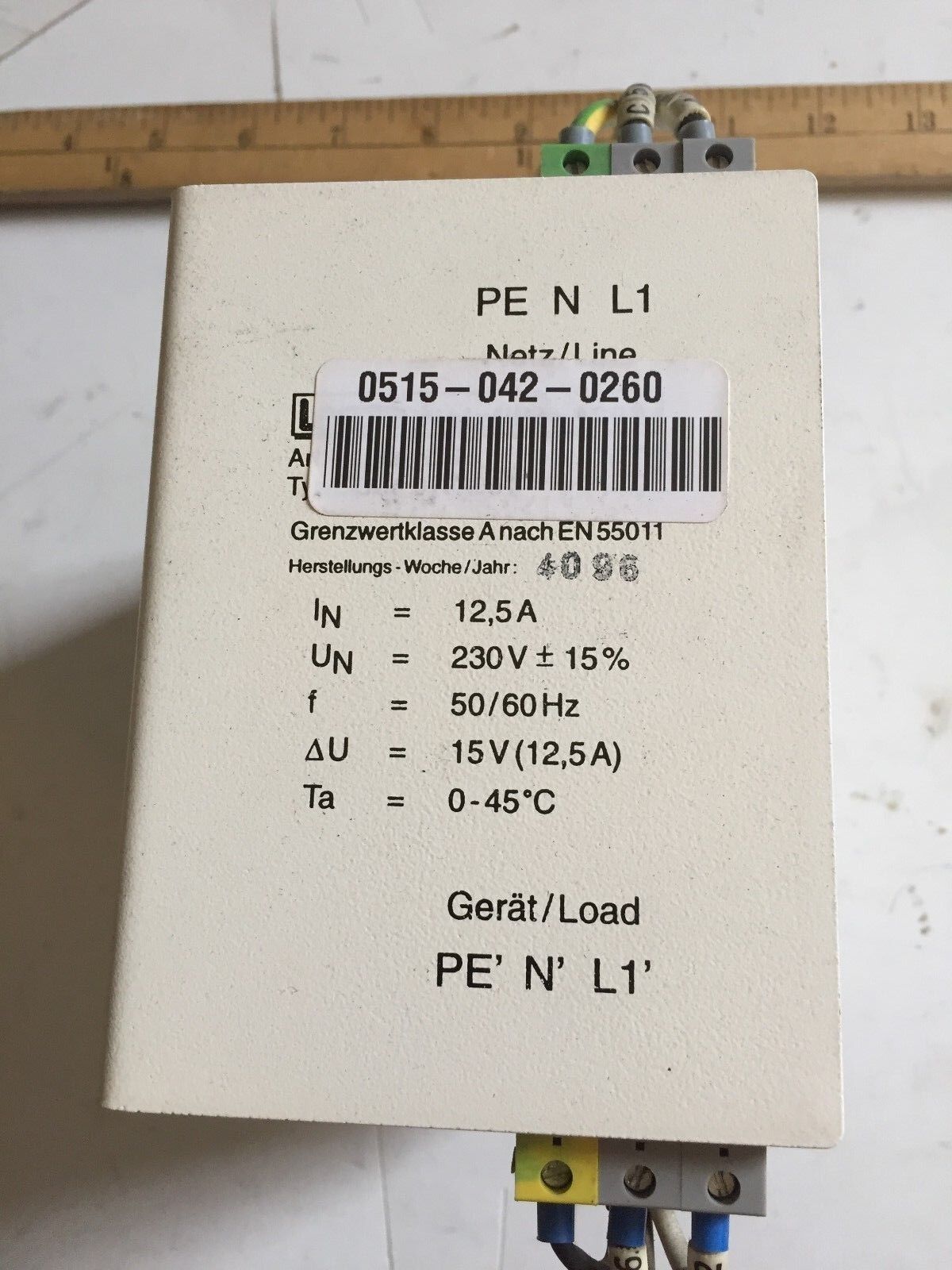Lenze Ezn2-013A001 ,383296 Pe N L1 Line Filter,Bc