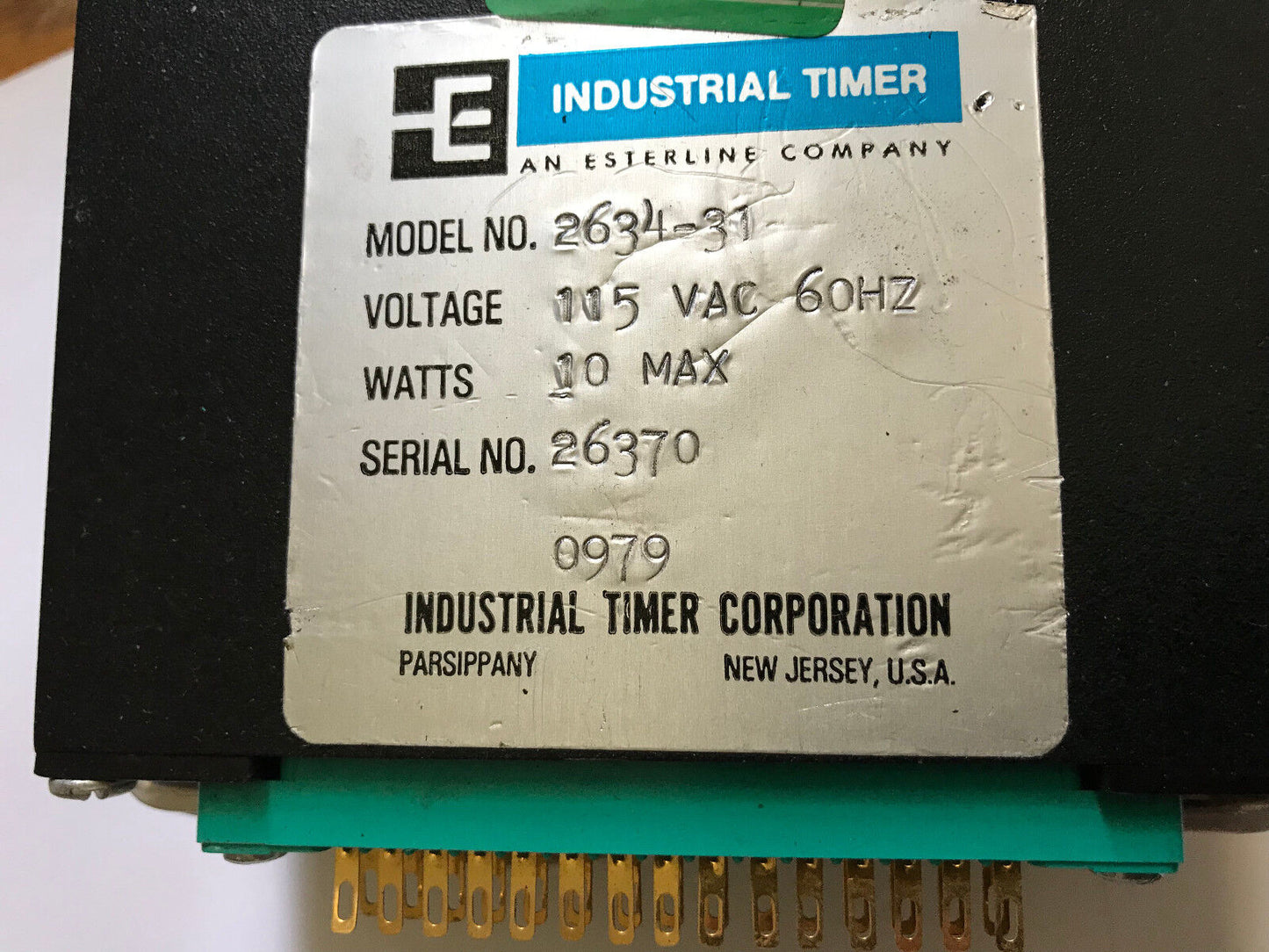 Itc 2634-31  Minutes Esterline 2634-31 Industrial Timer 2634-3 E Module,Eq,Ep
