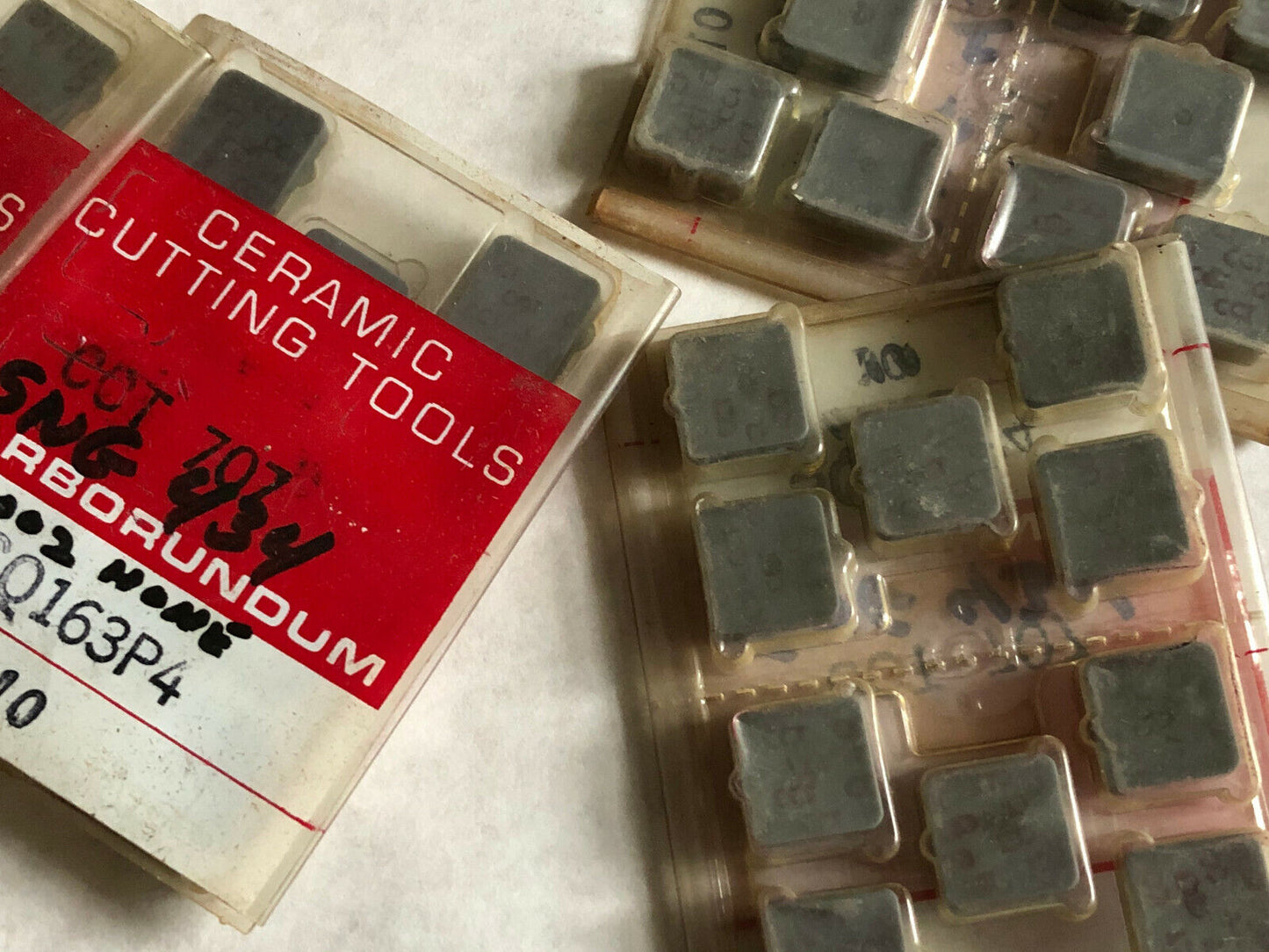 New Lot 50 Carborundum Sq163p4,Sng 434 Ceramic Cutting Inserts,Grade Cct 707,Sv