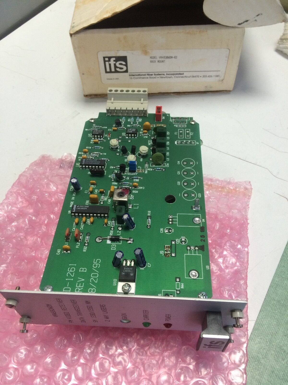 New Ge D-1261 Video Receiver Fm 75Ohms 5Hz-6.5Mhz 1Fiber,Ifs Vr4930wdm R3,Fc
