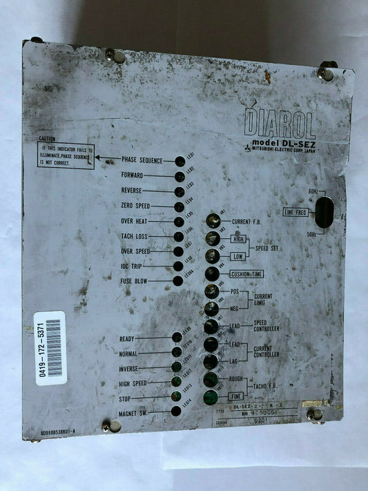 Diarol Dl-Sez,Mitsubishi Dl-Sez-2-22K-X Servo Drive,Bd998b538k01-A,Sg