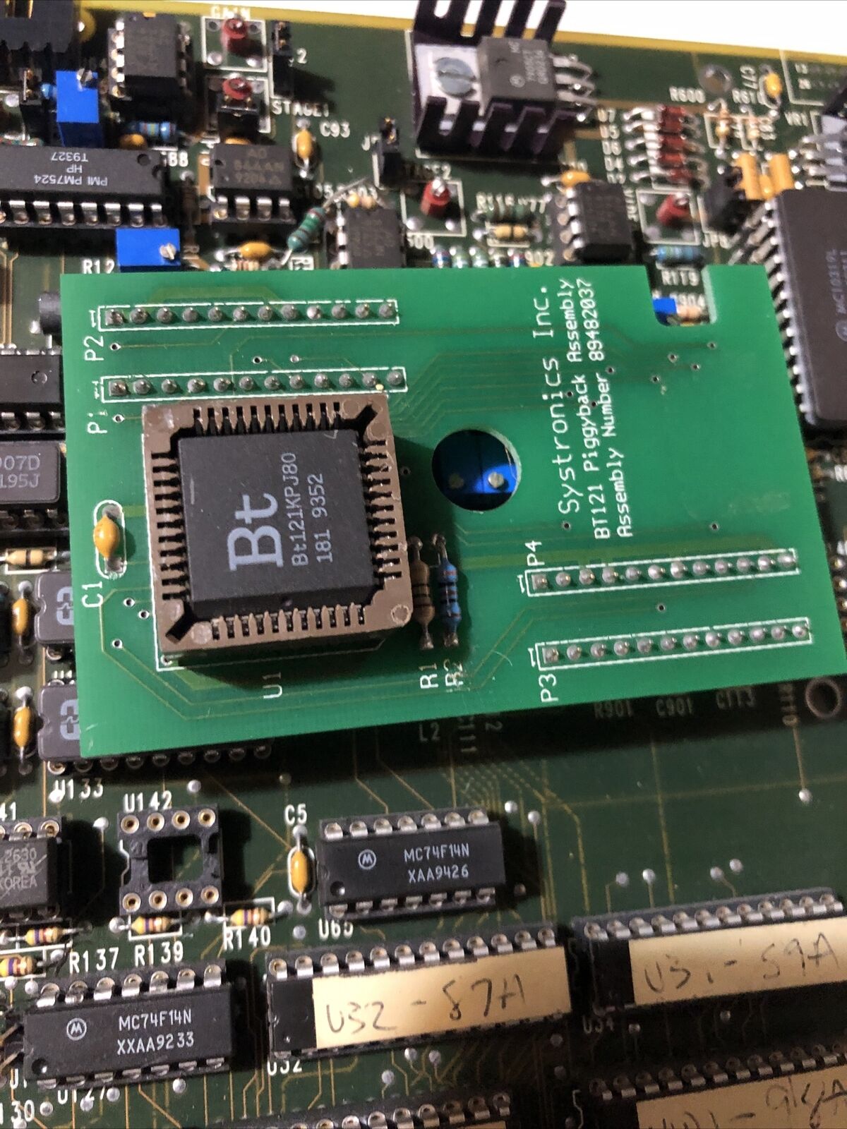 Systronics 89053181 Rec.C, 89482016  Circuit Board W/ 89482037 Bt121,Bv
