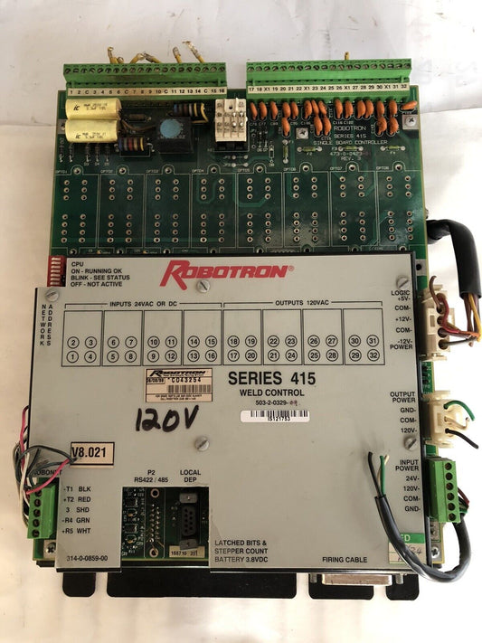Robotron 503-2-0329-09,Series 415 Weld Controller 503-20329,V8.021,4730042301,Dk