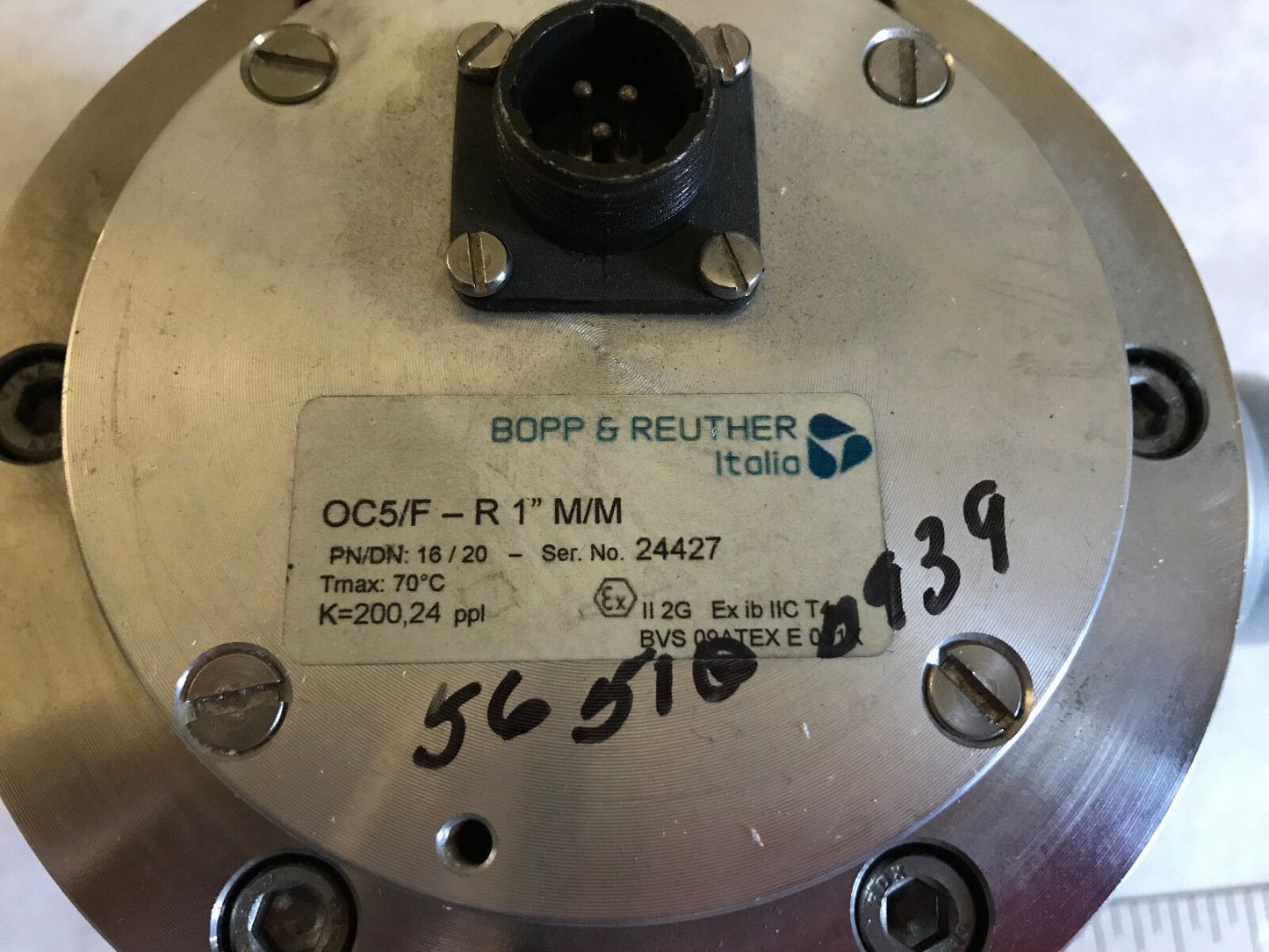 New Bopp & Reuther Oc5/F-R 1" M/M Oval Wheel Meter,Bopp & Reuther Oc5/F-R,Ex