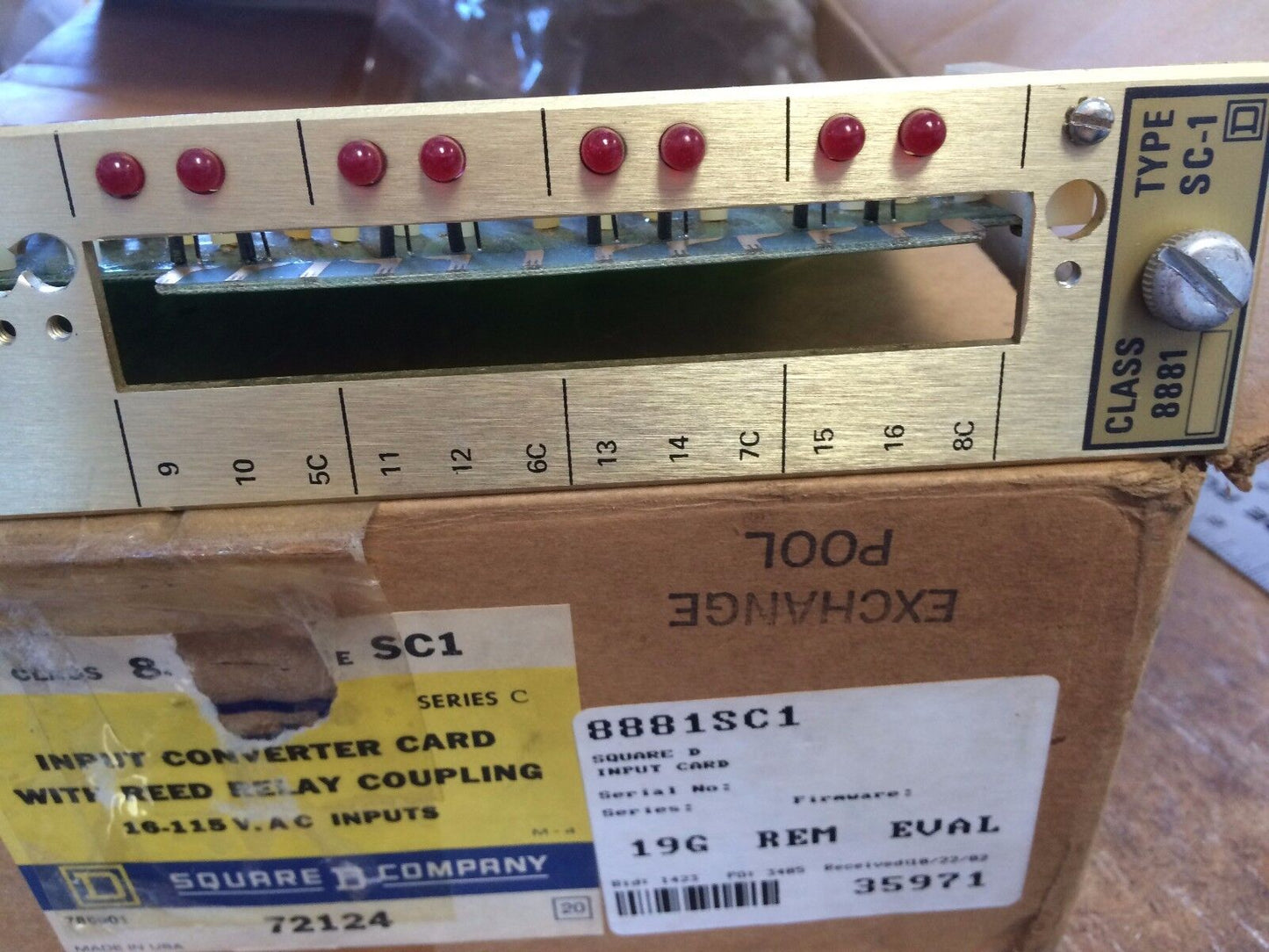 Square D 8881 Sc-1,120Vac Input 8881-Sc-1,(Excellent Con.),C30585-008-01,Cz